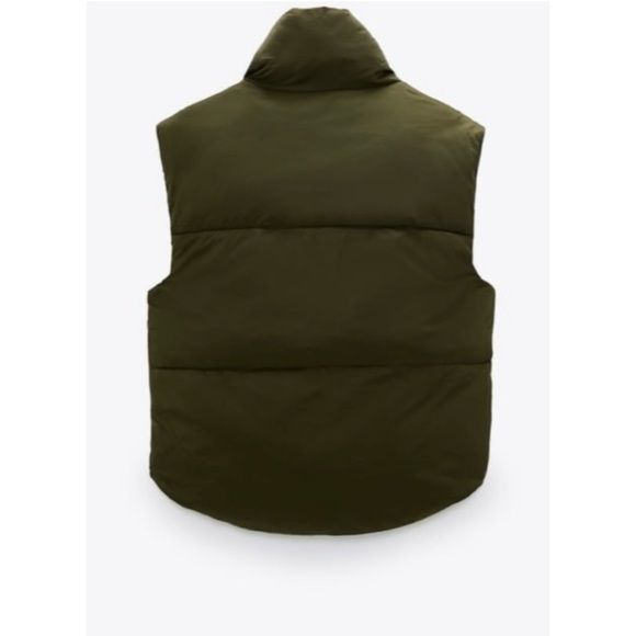 ZARA REVERSIBLE CROPPED PUFFER VEST - Picture 6 of 16